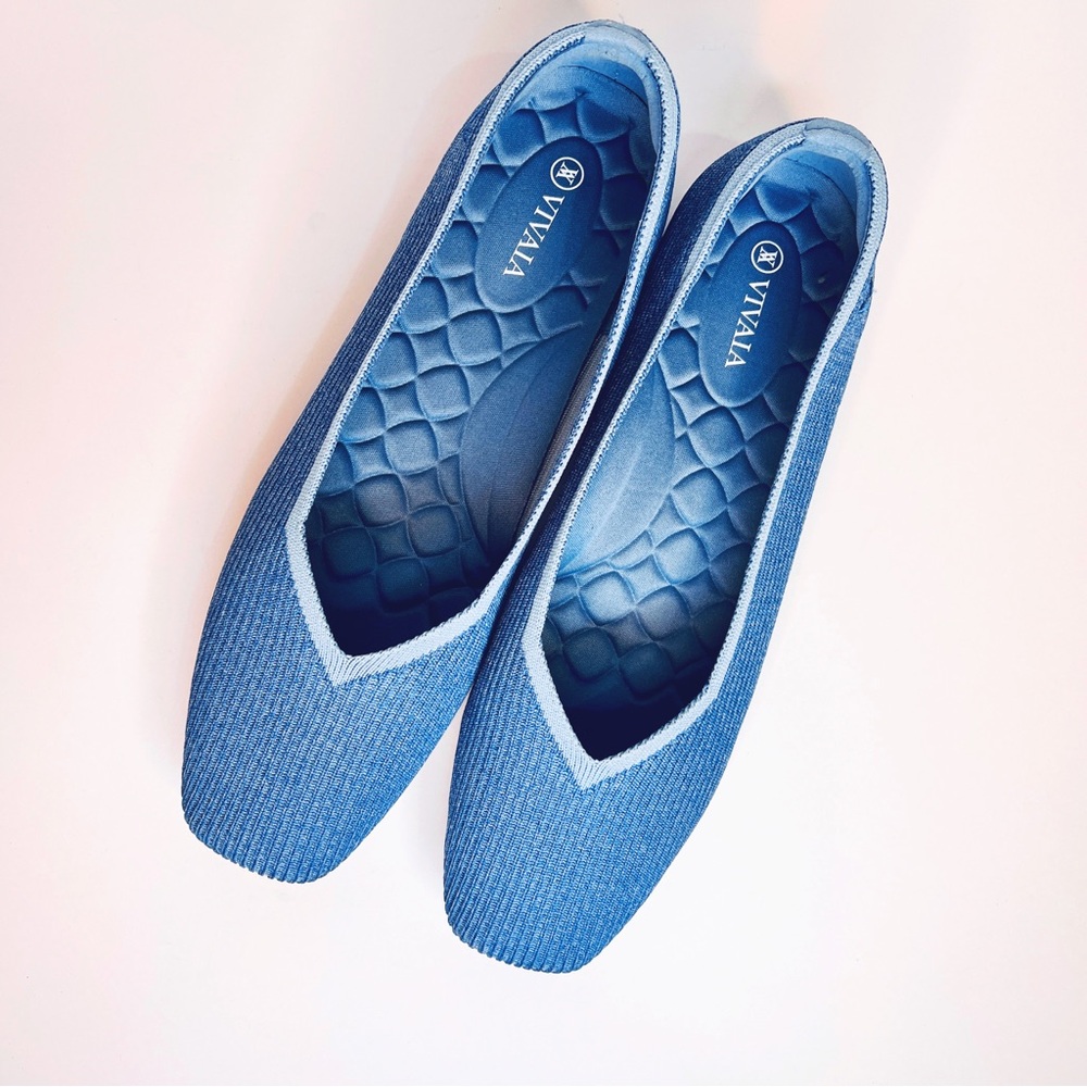VIVAIA Women's Blue Ballet Flats